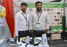 Hardik Sorathiyu and Hardik Rakholiya from Agroly Solutions Private Limited promoted their maintenance equipment and greenhouse parts and structures.